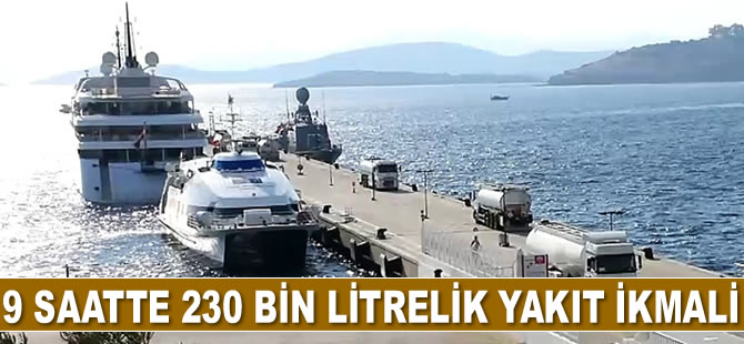 ‘Dream’ isimli motoryata 9 saatte 230 bin litrelik yakıt ikmali yapıldı