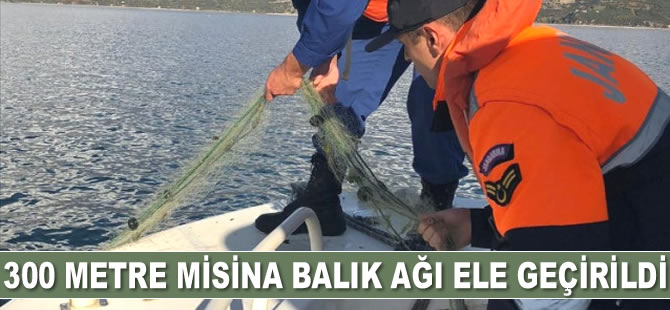 Eğirdir Gölü’nde 300 metre misina balık ağı ele geçirildi