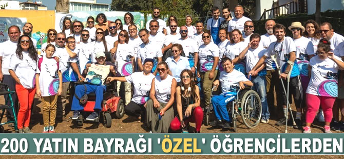 The Bodrum Cup’ta yatların bayraklarını Bodrum Engelliler Sağlık Vakfı'nın öğrencileri verdi