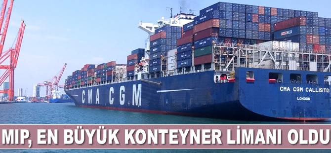 Mersin Limanı, konteyner işlem hacmiyle Türkiye’de ilk sıraya yükseldi