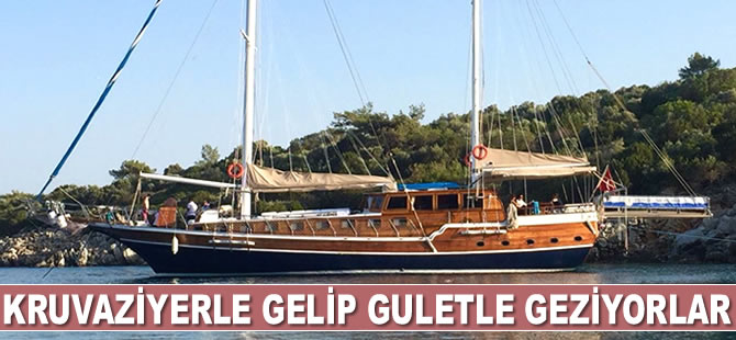 Kruvaziyerle gelip guletle geziyorlar