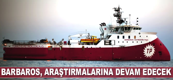 Barbaros Hayreddin Paşa Gemisi, Akdeniz'de araştırmalarına devam edecek