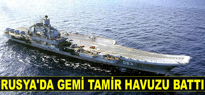 Amiral Kuznetsov gemisinin üzerine vinç düştü