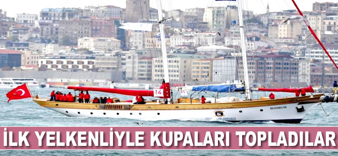 İlk yelkenli okul gemisiyle yarıştılar, kupaları topladılar