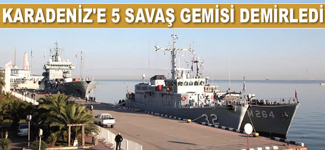 Karadeniz'e 5 NATO savaş gemisi demirledi