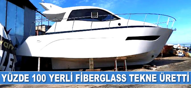 Akçaabat'ta yüzde 100 yerli fiberglass tekne üretildi