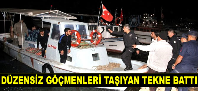 Mersin’de düzensiz göçmenleri taşıyan tekne battı