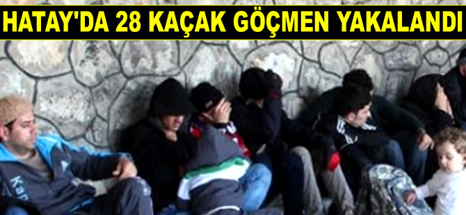 Hatay'da 28 kaçak göçmen yakalandı