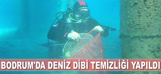 Bodrum'da deniz dibi temizliği yapıldı