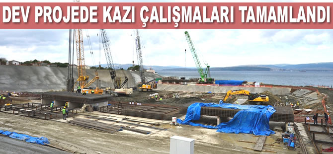 1915 Çanakkale Köprüsü'nde kazı ve kazık çalışmaları tamamlandı