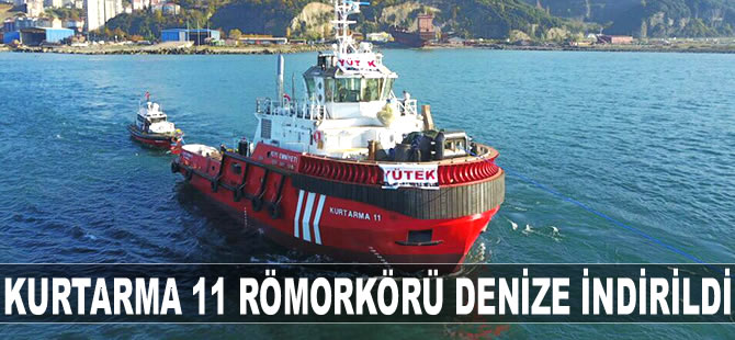 YÜTEK’in Kıyı Emniyeti Genel Müdürlüğü için inşa ettiği KURTARMA 11 römorkörü denize indirildi