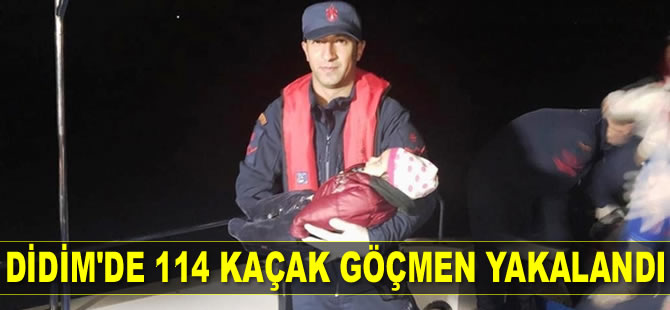 Didim’de 114 kaçak göçmen yakalandı