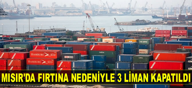 Mısır'da fırtına nedeniyle üç liman kapatıldı