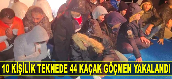 Bodrum’da 10 kişilik teknede 44 kaçak göçmen yakalandı