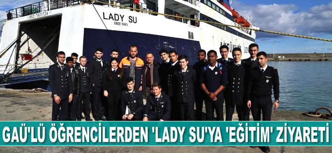 GAÜ’lü öğrenciler, ‘Lady Su’ isimli gemiye ‘eğitim’ ziyareti gerçekleştirdi