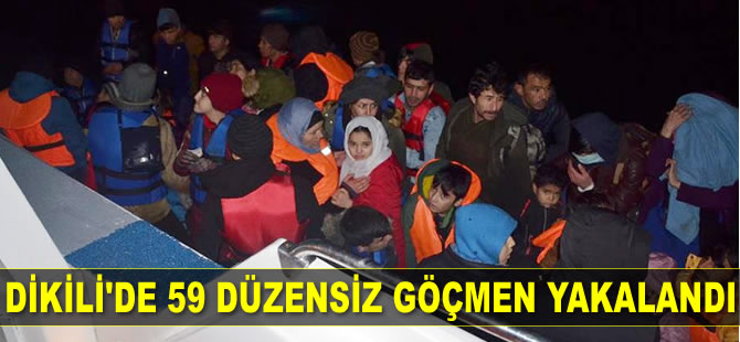 Dikili’de 59 düzensiz göçmen yakalandı