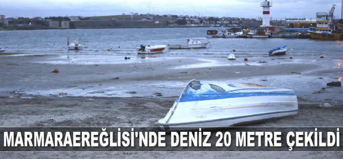 Marmaraereğlisi'nde deniz 20 metre çekildi