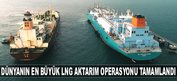 Hatay’da dünyanın en büyük LNG aktarım operasyonu tamamlandı