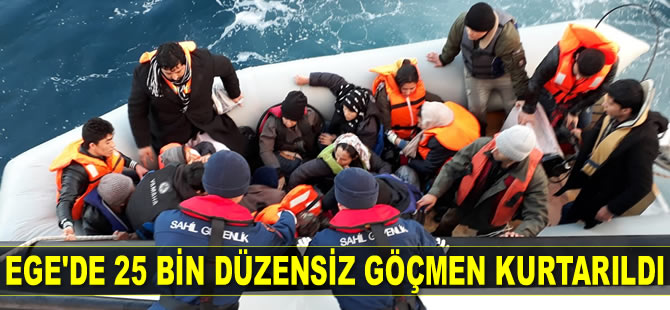 2018 yılında Ege’de 25 bin düzensiz göçmen kurtarıldı