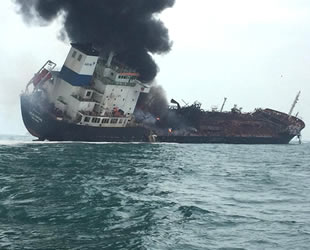 Hong Kong’da Aulac Fortune isimli petrol tankeri yandı: 1 ölü, 3 kişi kayıp