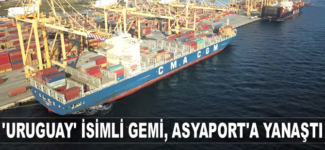 'Uruguay' isimli gemi, Asyaport'a yanaştı