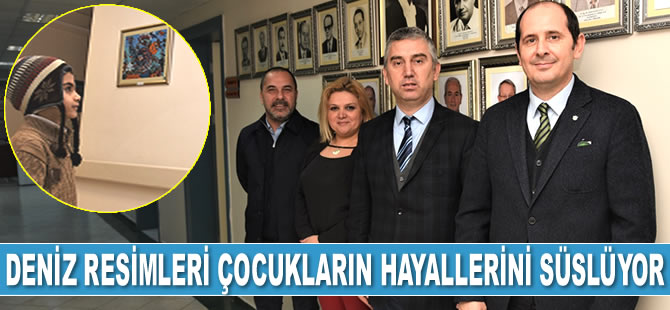 Deniz resimleri çocukların hayallerini süslüyor