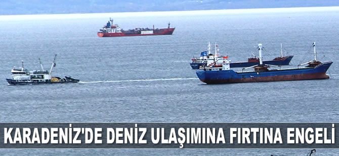 35 gemi, fırtına nedeniyle Sinop'un doğal limanına demirledi