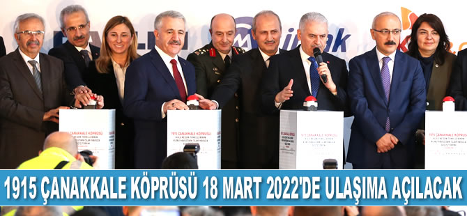 1915 Çanakkale Köprüsü Kule Keson Temellerinin Yüzdürülmesi Töreni yapıldı