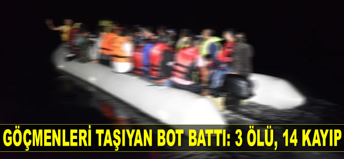 Akdeniz'de düzensiz göçmenleri taşıyan bot battı: 3 ölü, 14 kayıp