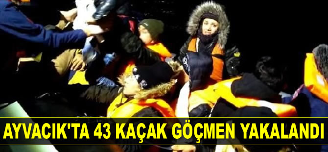Ayvacık’ta 43 kaçak göçmen yakalandı