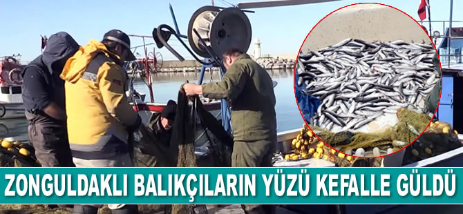 Zonguldaklı balıkçıların yüzü kefalle güldü