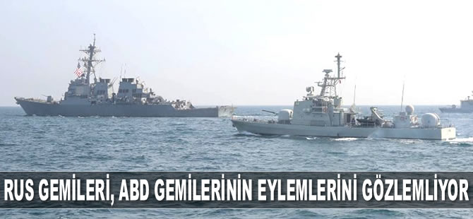 Rus gemileri, Baltık Denizi’nde ABD gemilerinin eylemlerini gözlemliyor