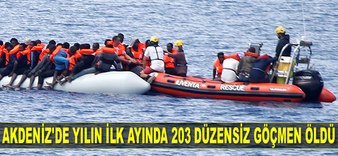 Akdeniz'de yılın ilk ayında 203 düzensiz göçmen öldü