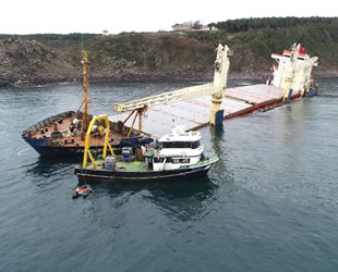 Şile'de karaya oturan ‘Natalia’ isimli kargo gemisindeki yakıt tamamen boşaltıldı