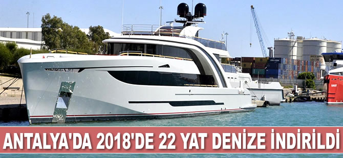 Antalya’da 2018’de 22 yat denize indirildi