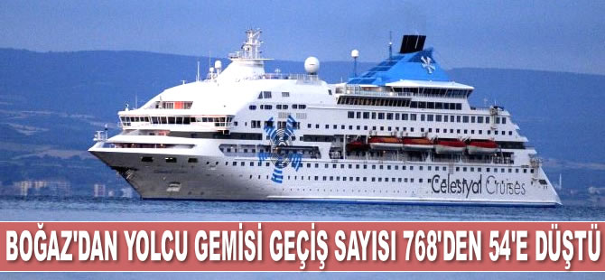 Çanakkale Boğazı'ndan yolcu gemisi geçiş sayısı 768’den 54’e düştü