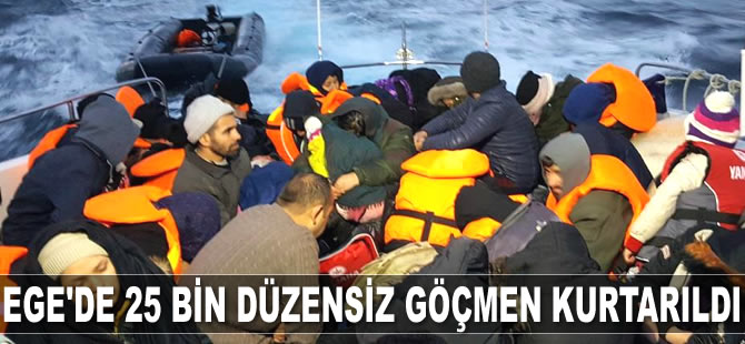 2018’de Ege’de 25 bin düzensiz göçmen kurtarıldı