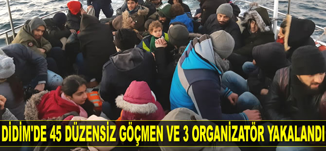 Didim'de 45 düzensiz göçmen ve 3 organizatör yakalandı