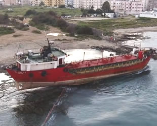 Gazimağusa'da karaya otururan ‘SALİM N1’ isimli gemi kurtarıldı