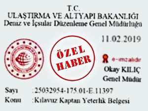 Bakanlık, kılavuz kaptan transferini geçici olarak yasakladı