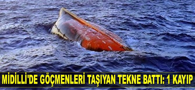 Midilli’de göçmenleri taşıyan tekne battı: 1 kayıp