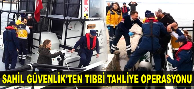 ‘Britta’ isimli geminin yaralı mürettebatına Sahil Güvenlik yardım etti
