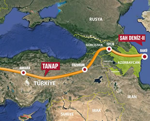 TANAP'tan Türkiye'ye gelen gaz 1 milyar metreküpü aştı