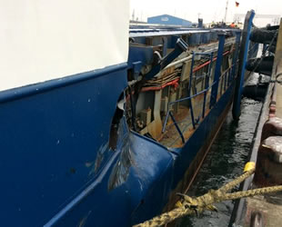 Almanya'da ‘World Bora’ isimli yolcu teknesiyle kargo gemisi ‘Raba’ çatıştı