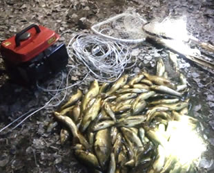 Elbistan’da jeneratörle balık avına 10 bin lira ceza kesildi