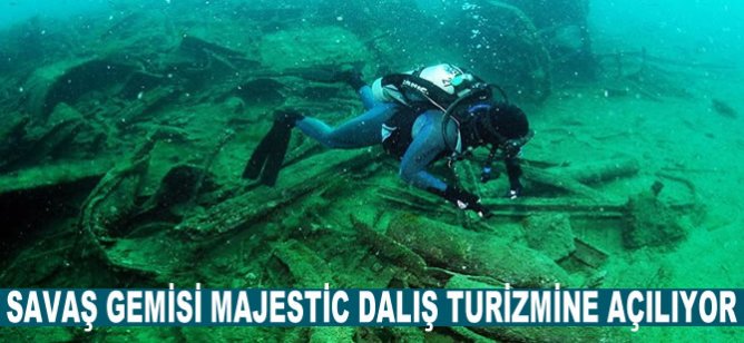 Çanakkale Savaşları'nda batırılan savaş gemisi Majestic dalış turizmine açılıyor