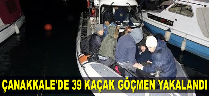 Ayvacık’ta 39 kaçak göçmen yakalandı