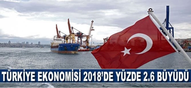Türkiye ekonomisi 2018'de yüzde 2.6 büyüdü