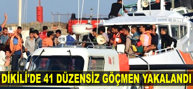 Dikili'de 41 düzensiz göçmen yakalandı