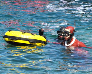 Birgül Erken, Şehitler anısına '104 Metre' yatay dalış yaptı